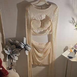 Fashion Nova Iridescent Sequin Top